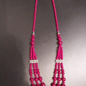 Red Triple Layered Necklace