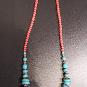 Red and Blue Beads Necklace